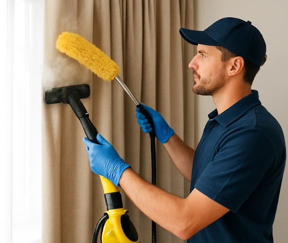 Trusted drapes cleaning technician Matty Curtain Cleaning garden-city-vic QLD