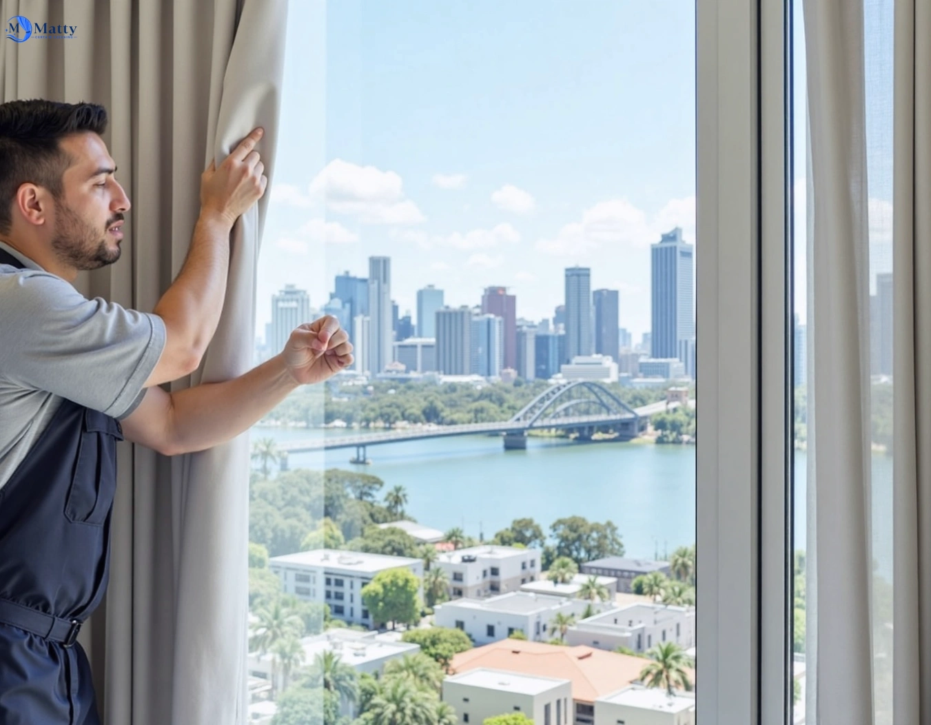 Professional curtain steam cleaning service garden-city-vic QLD by Matty Curtain Cleaning